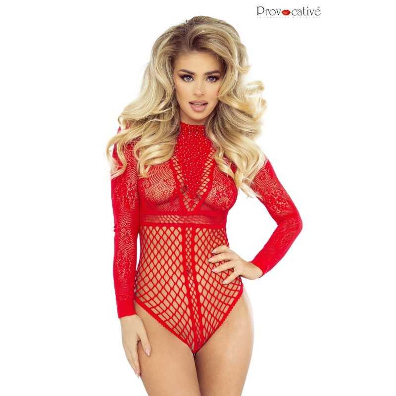 Site Loveshop 75 & sexshop 75 Paris Body résille rouge manches