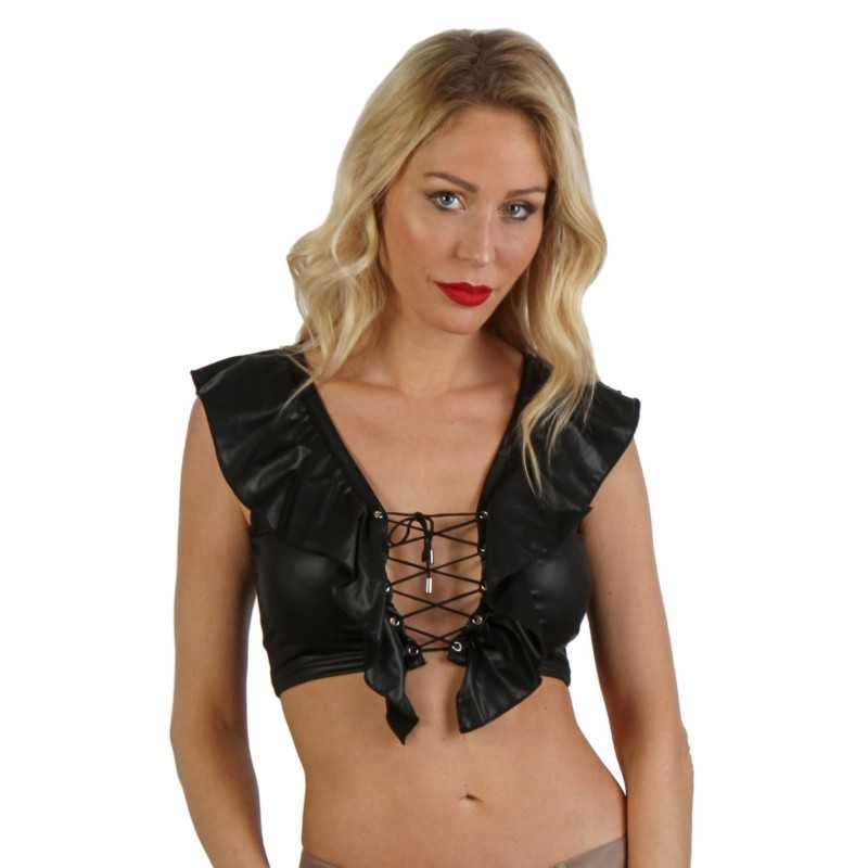 Site Loveshop 75 & sexshop 75 Paris Top Wetlook noir volant