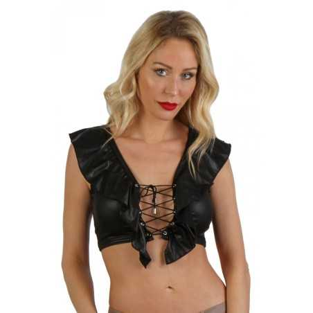 Site Loveshop 75 & sexshop 75 Paris Top Wetlook noir volant