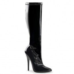 Noir Verni 15 cm DOMINA-2000 Bottes Femmes pour Hommes