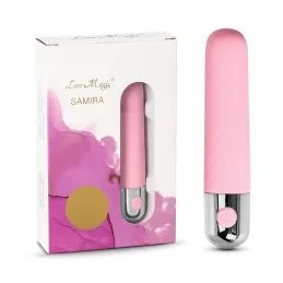 Vibromasseur en silicone rechargeable USB 10 vitesses de couleur rose de 3,8 pouces