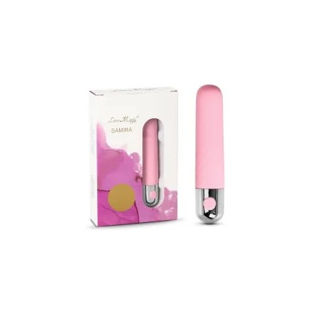 Vibromasseur en silicone rechargeable USB 10 vitesses de couleur rose de 3,8 pouces