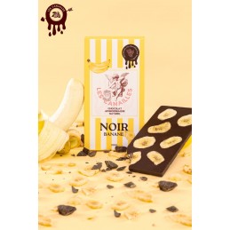 Tablette chocolat aphrodisiaque • Noir Banane croquante •100g